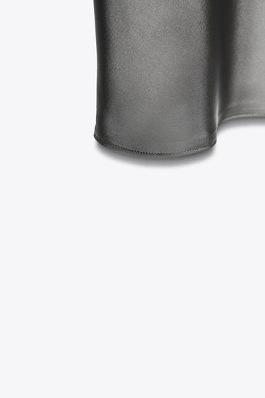 SATIN MIDI SKIRT - Dark grey by Zara - Image 6