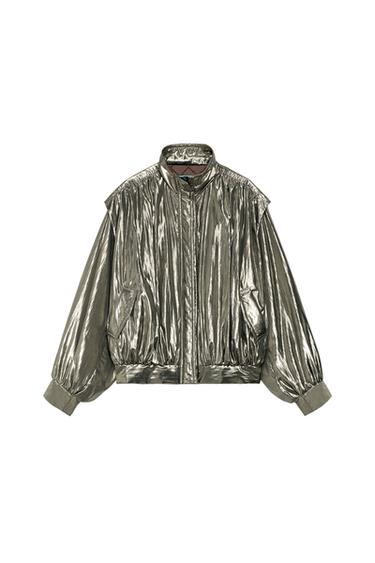 MARISA BERENSON X ZARA METALLIC JACKET - Silver by Zara