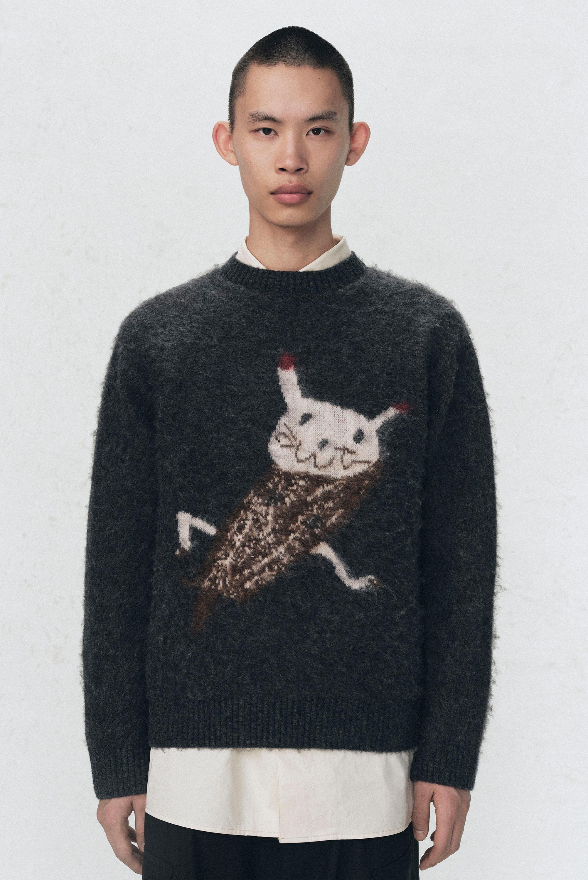 ブラッシュドインターシャニット SOSHIOTSUKI X ZARA - カーボングレー