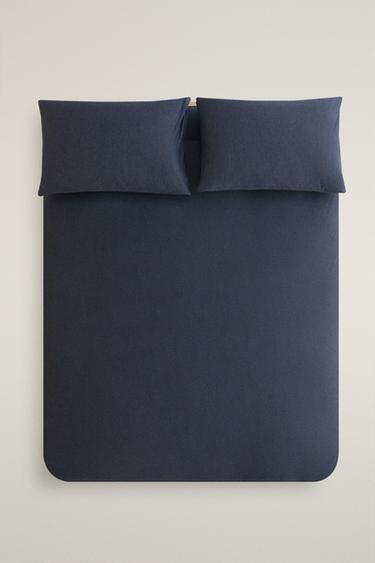 HOUSSE DE COUETTE JERSEY DE COTON - Bleu de Zara - Image 0