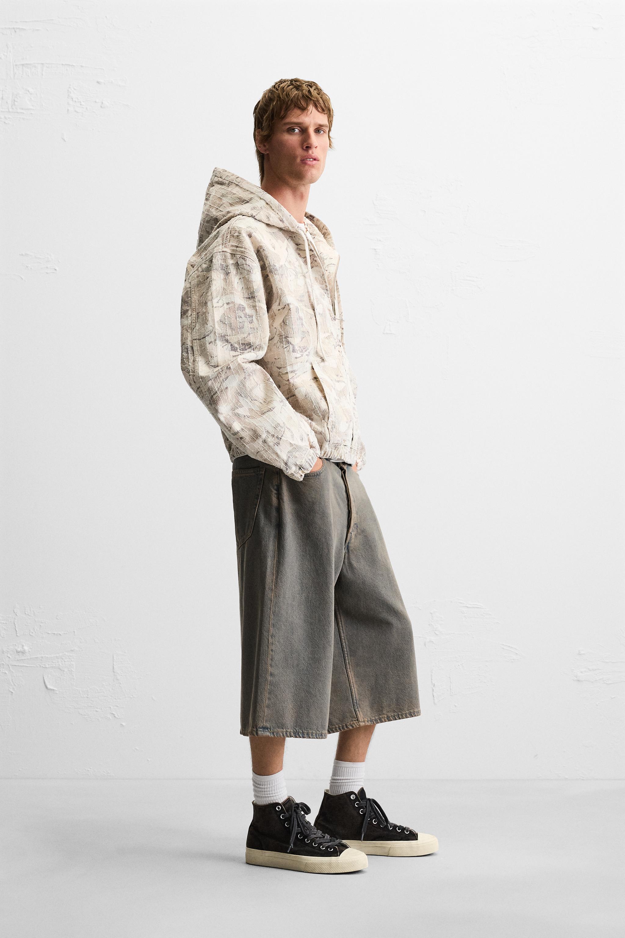 ABSTRACT PRINT DENIM JACKET - Ecru | ZARA United States