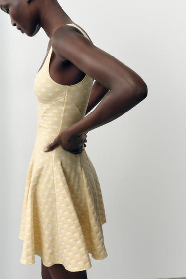 ROBE JACQUARD SKATER STRETCH - Imprimée de Zara - Image 2