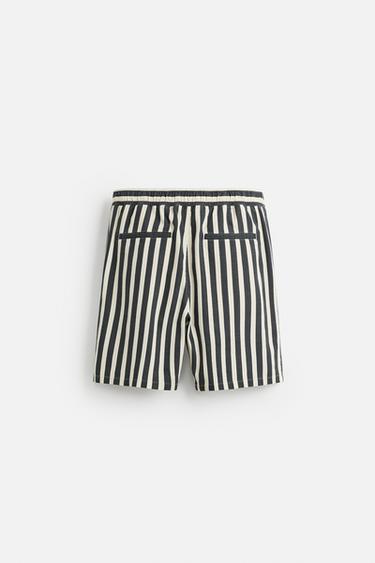 JACQUARD TEXTURED BERMUDA SHORTS - Dark grey by Zara - Image 6