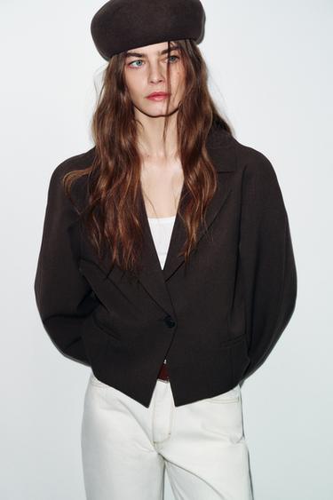 GORRO CASQUETE LANA 100% - Marrón de Zara