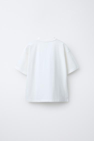 TEE-SHIRT GRAFFITI BONHOMME - Blanc cassé de Zara - Image 1