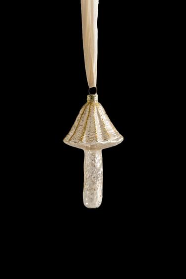 Zara CHRISTMAS TREE MUSHROOM ORNAMENT - Gold - Image 0