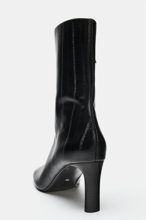 BOTTINES EN CUIR LIMITED EDITION - Noir de Zara - Image 6