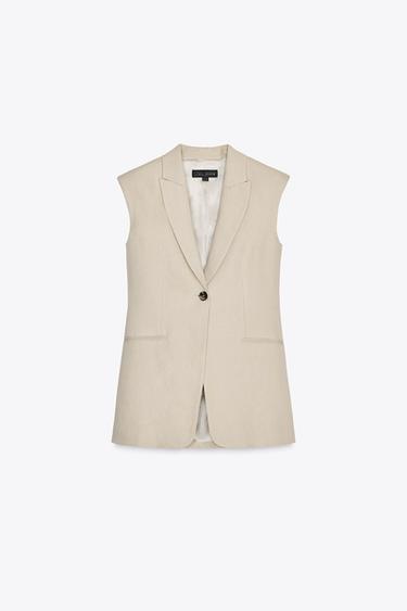 CHALECO HOMBRERAS ZW COLLECTION - Tostado de Zara