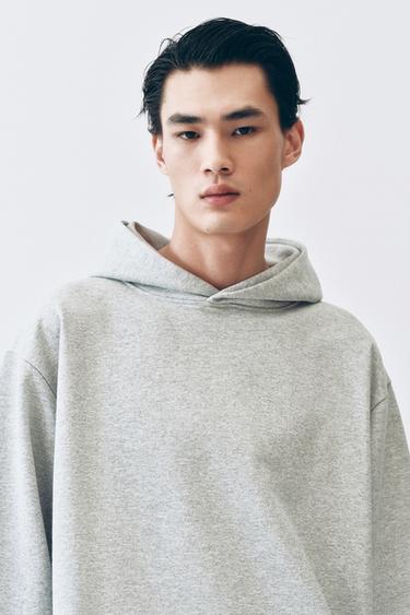 BASIC HOODIE - Grey marl by Zara
