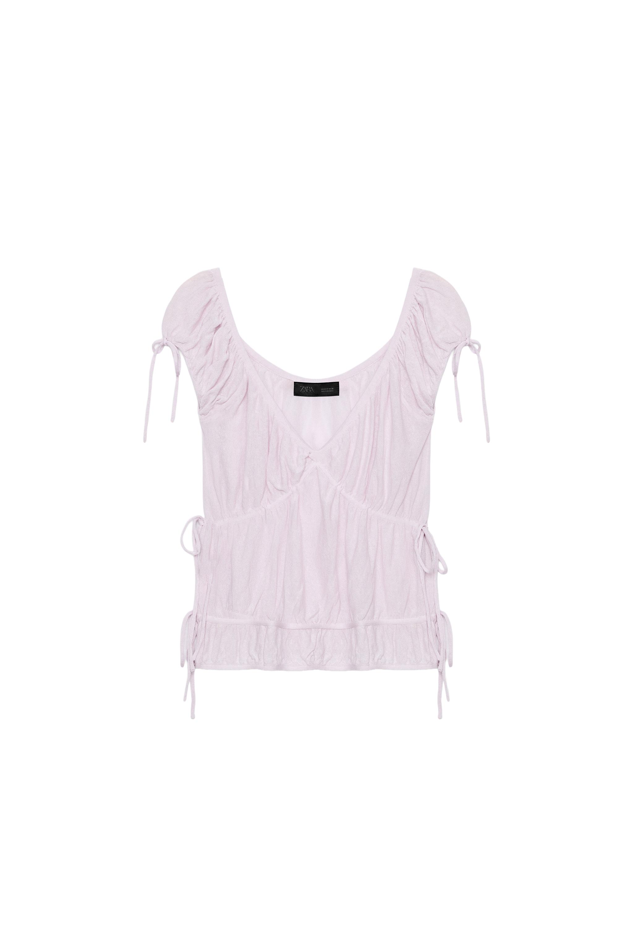 リボンロマンティックトップス - リラ | ZARA Japan / 日本