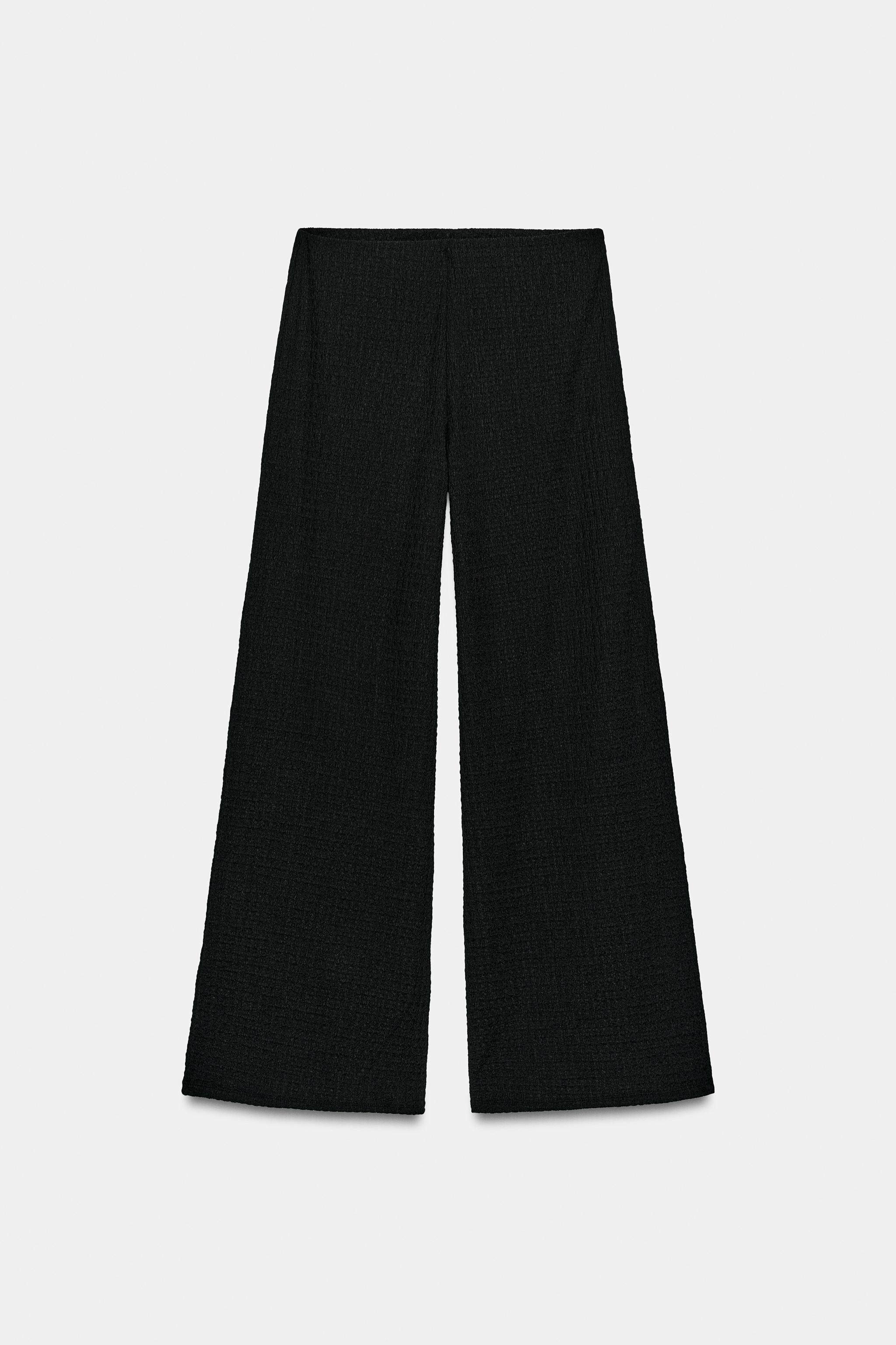 Zara Dokulu Düz Paça Pantolon görsel 8