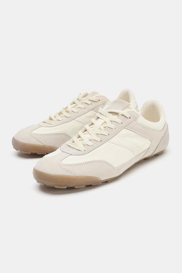SOFT RUNNING TRAINERS - Ecru White by Zara - Image 1