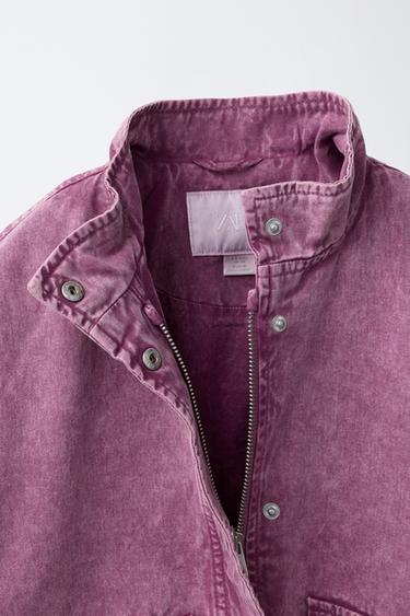 WASHED EFFECT JACKET - Dark pink by Zara - Image 6
