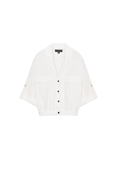 CASACO COM BOLSOS - Branco da Zara