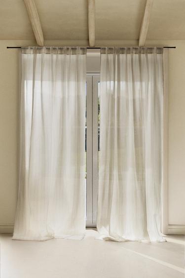 CHILDREN'S STRIPED CURTAIN - Grey by Zara