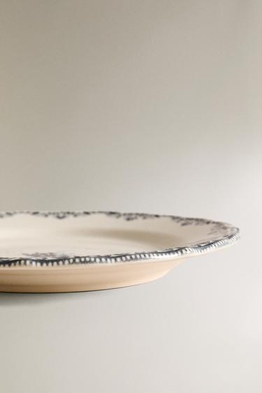 ASSIETTE À DESSERT MOTIF PLACÉ - Bleu / Gris de Zara - Image 3