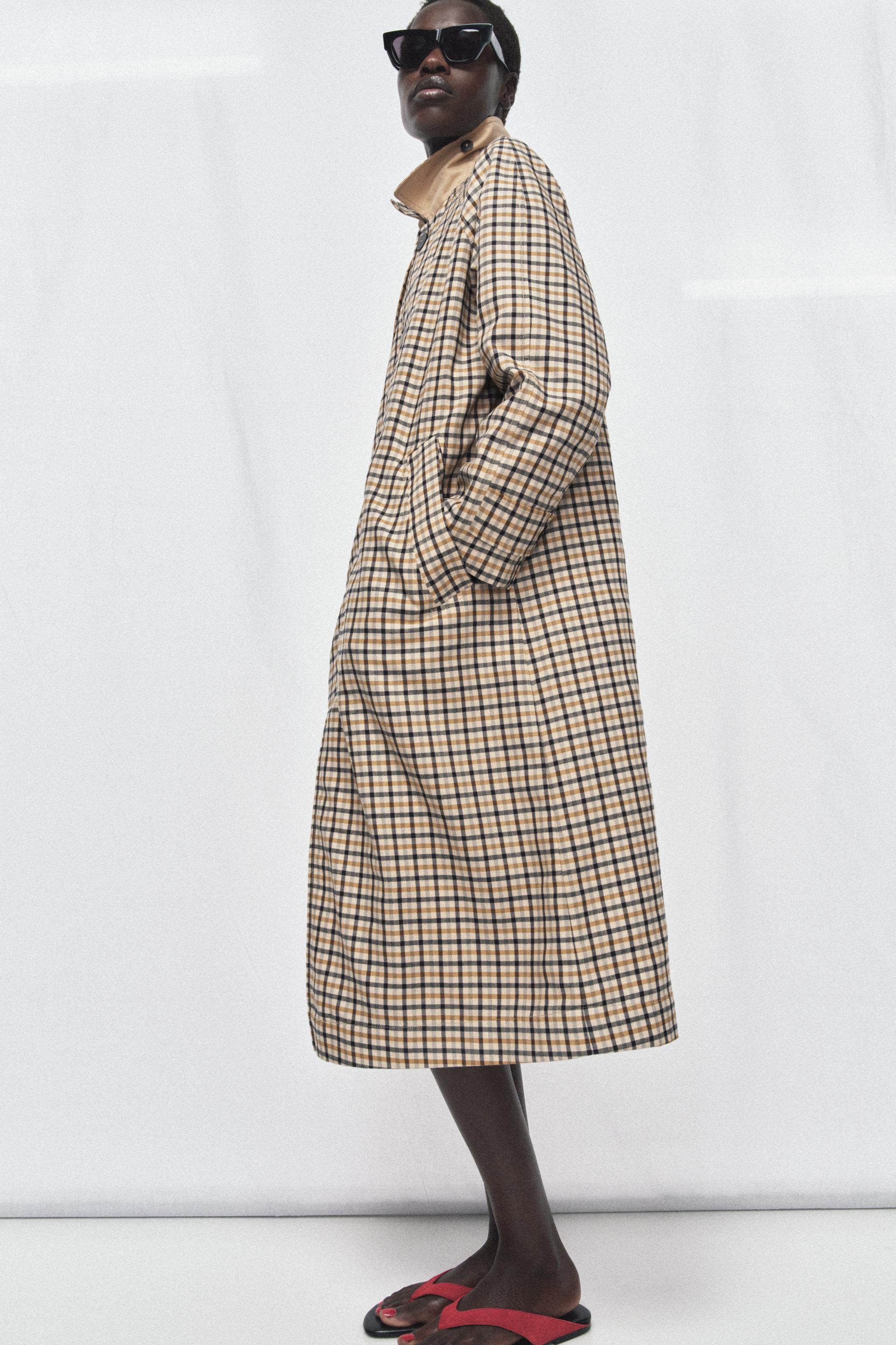 REVERSIBLE PLAID TRENCH COAT ZW COLLECTION