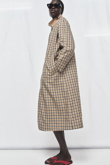 TRENCH À CARREAUX RÉVERSIBLE ZW COLLECTION - Beige-marron de Zara - Image 2