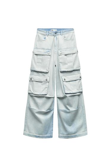 ZW MID-RISE BAGGY CARGO JEANS