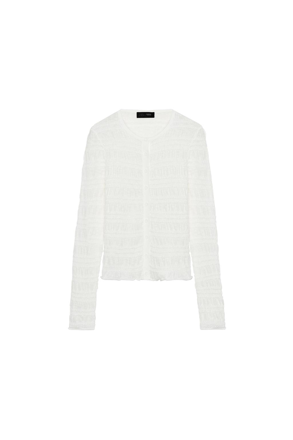 HONEYCOMB KNIT CARDIGAN - image 3