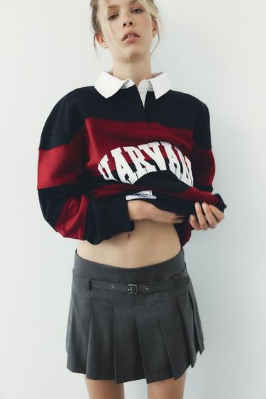 PLEATED SKORT WITH BELT - Grey by Zara
