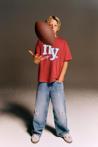 VARSITY T-SHIRT - Red by Zara