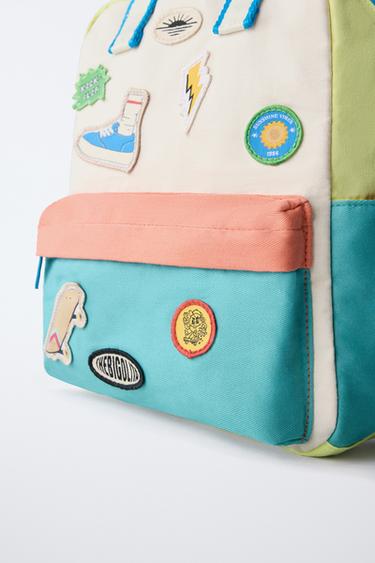 MOCHILA PARCHES - Azul de Zara