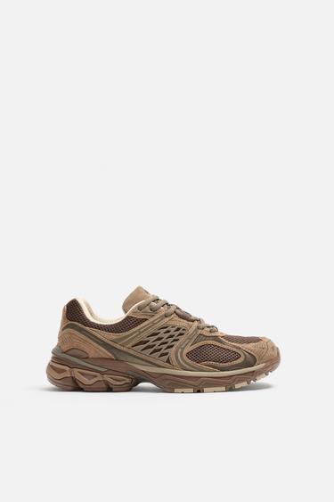 Zaras ORIGINS SNEAKERS 001 - Mörkbrun