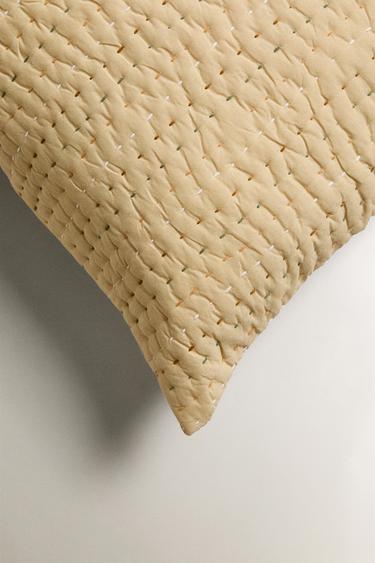 TOPSTITCHING CUSHION COVER - Yellow by Zara - Image 1
