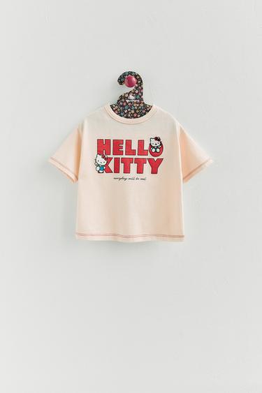 Zara HELLO KITTY © SANRIO EMBROIDERED T-SHIRT - Light salmon-pink