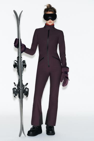 Zara POLARTEC® WATERPROOF MITTENS SKI COLLECTION - Burgundy