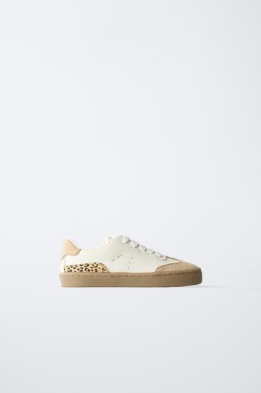 ANIMAL PRINT SNEAKERS - White by Zara