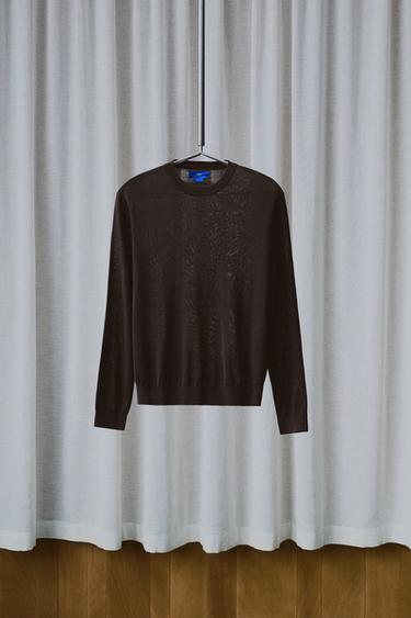 LIGHTWEIGHT 100% SILK JUMPER AARON LEVINE X ZARA - Chocolate by Zara