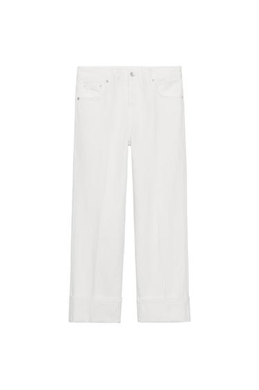 JEAN ZW COLLECTION DROIT TAILLE BASSE - Blanc de Zara