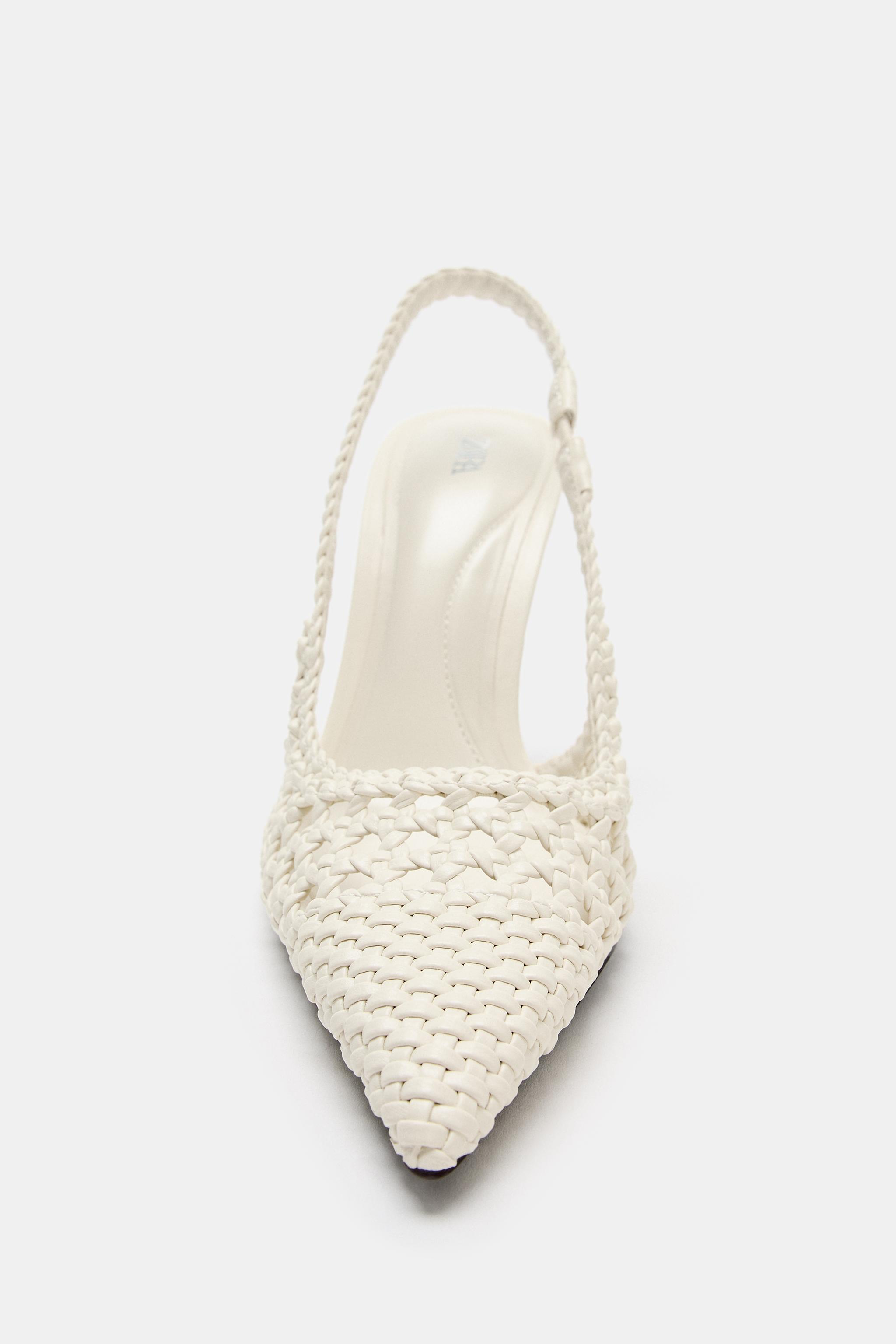 Женские туфли Zara BRAIDED SLINGBACK HEELS — фото 3