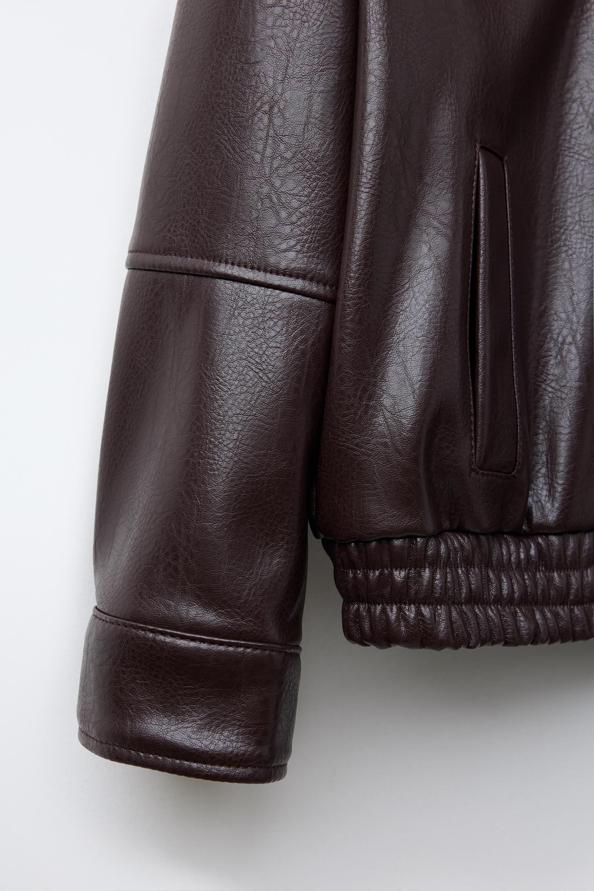 【新品未使用】zoe Liquid bomber coat ブラウン ZWコレクション チェック柄ブレザー - ライトブラウン | ZARA