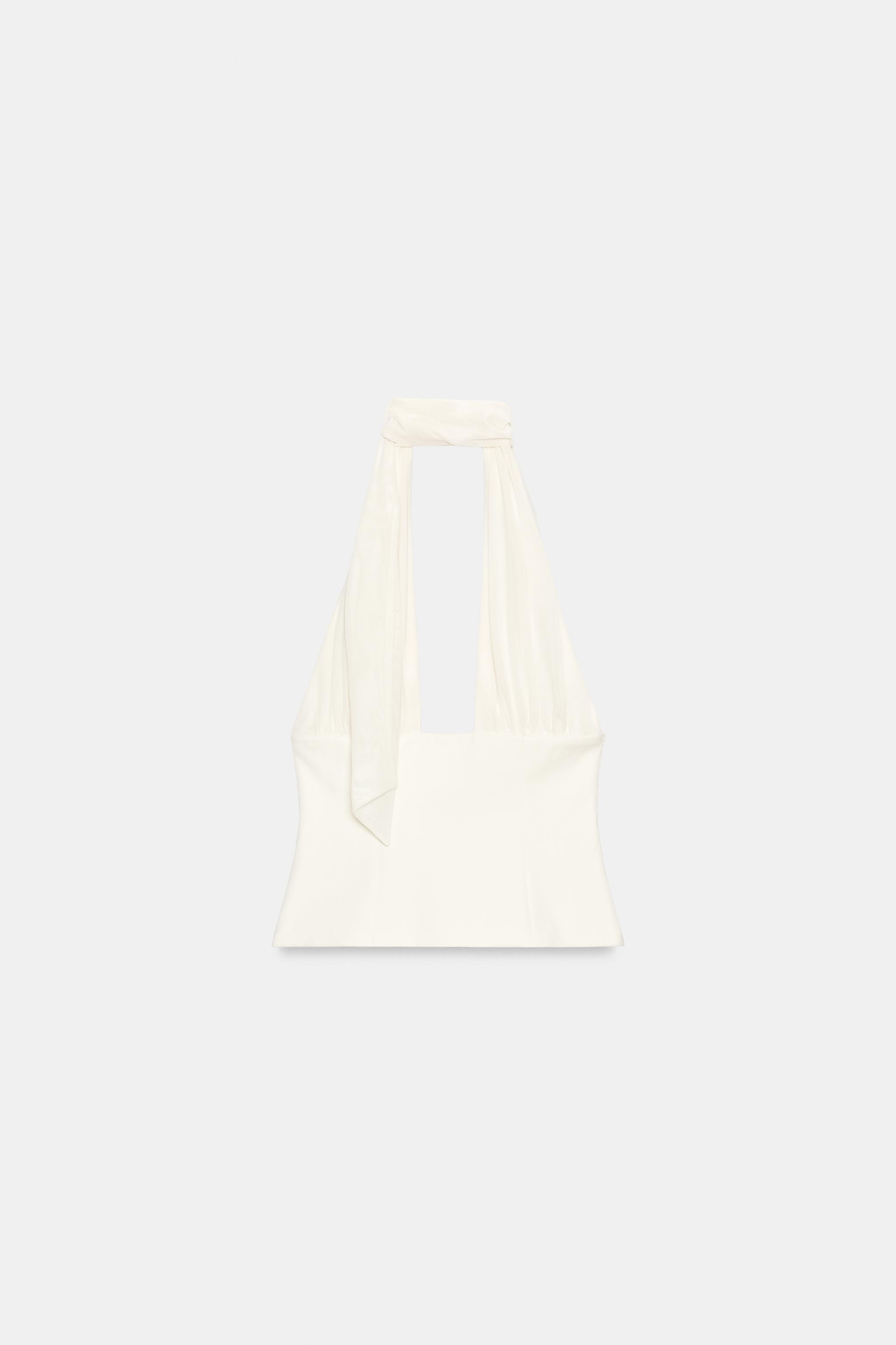 TOP HALTER BIMATIÈRE EN TULLE