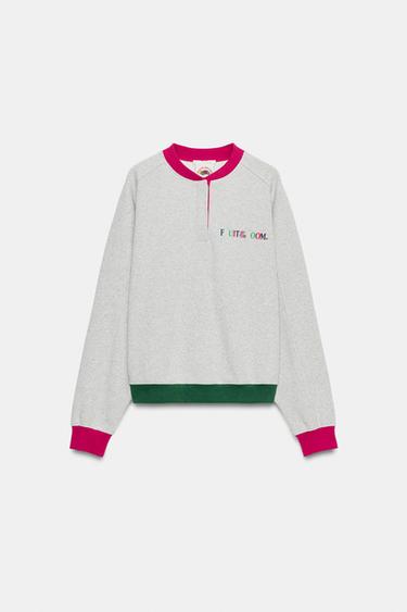 FRUIT OF THE LOOM™ CONTRAST SWEATSHIRT — Gray marl 2
