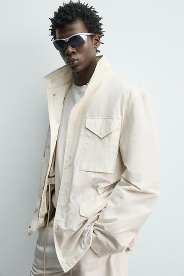 BLOUSON TECHNIQUE MATELASSÉ AVEC POCHES - Beige clair de Zara - Image 5