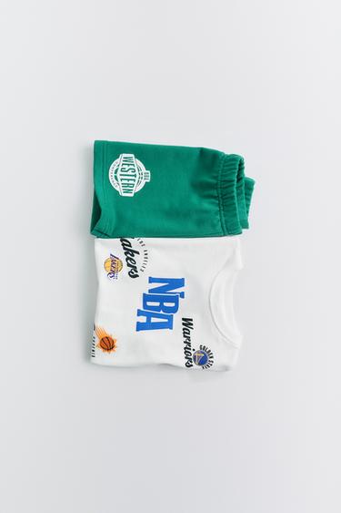 CONJUNTO CAMISETA Y BERMUDA EQUIPOS NBA - Crudo de Zara