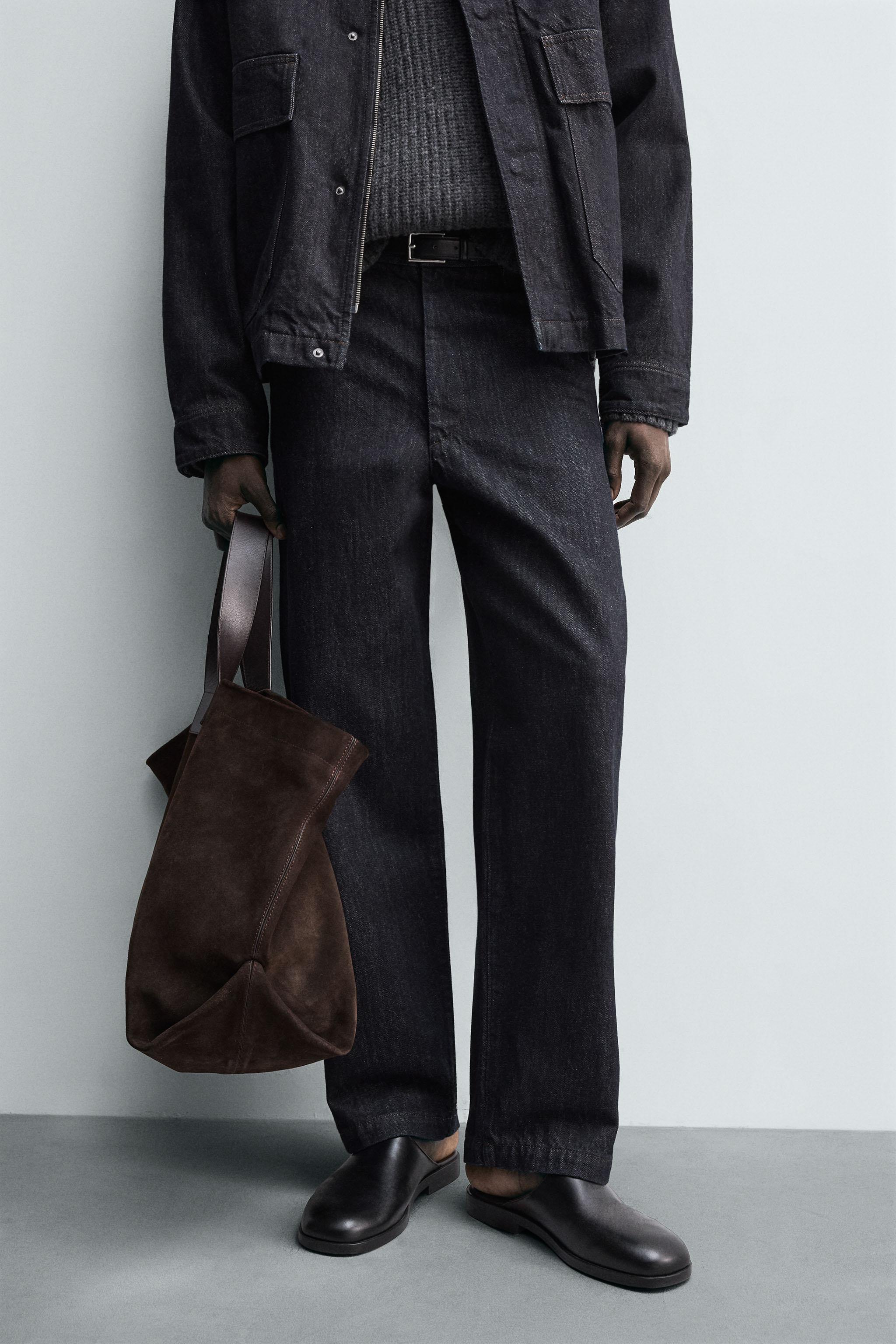 RELAXED FIT DENIM CHINO PANTS