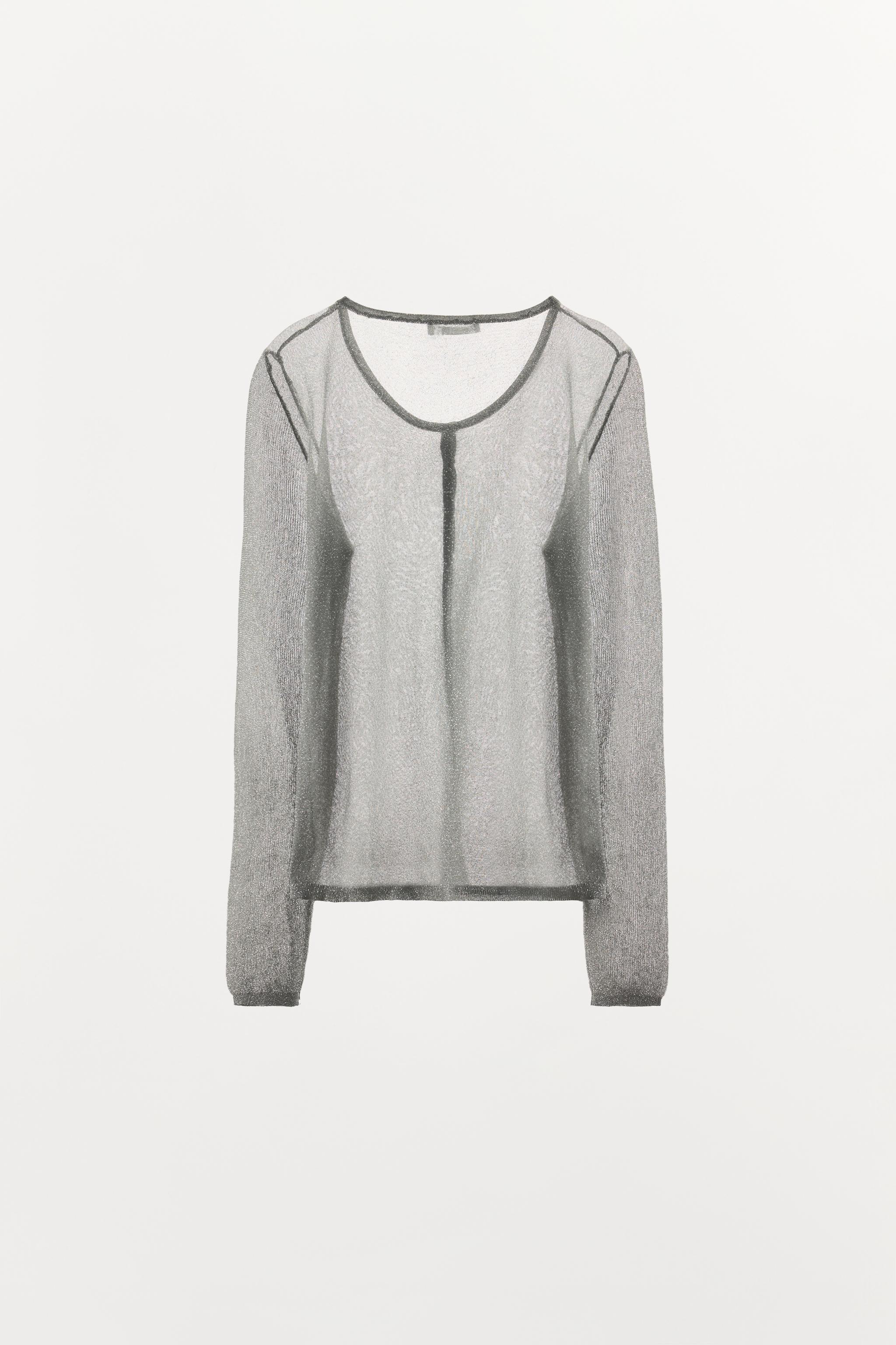 METALLIC THREAD KNIT CARDIGAN