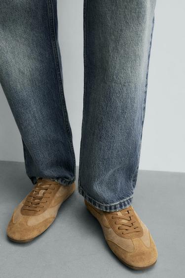 BASKET EN CUIR - Marron sable de Zara - Image 2