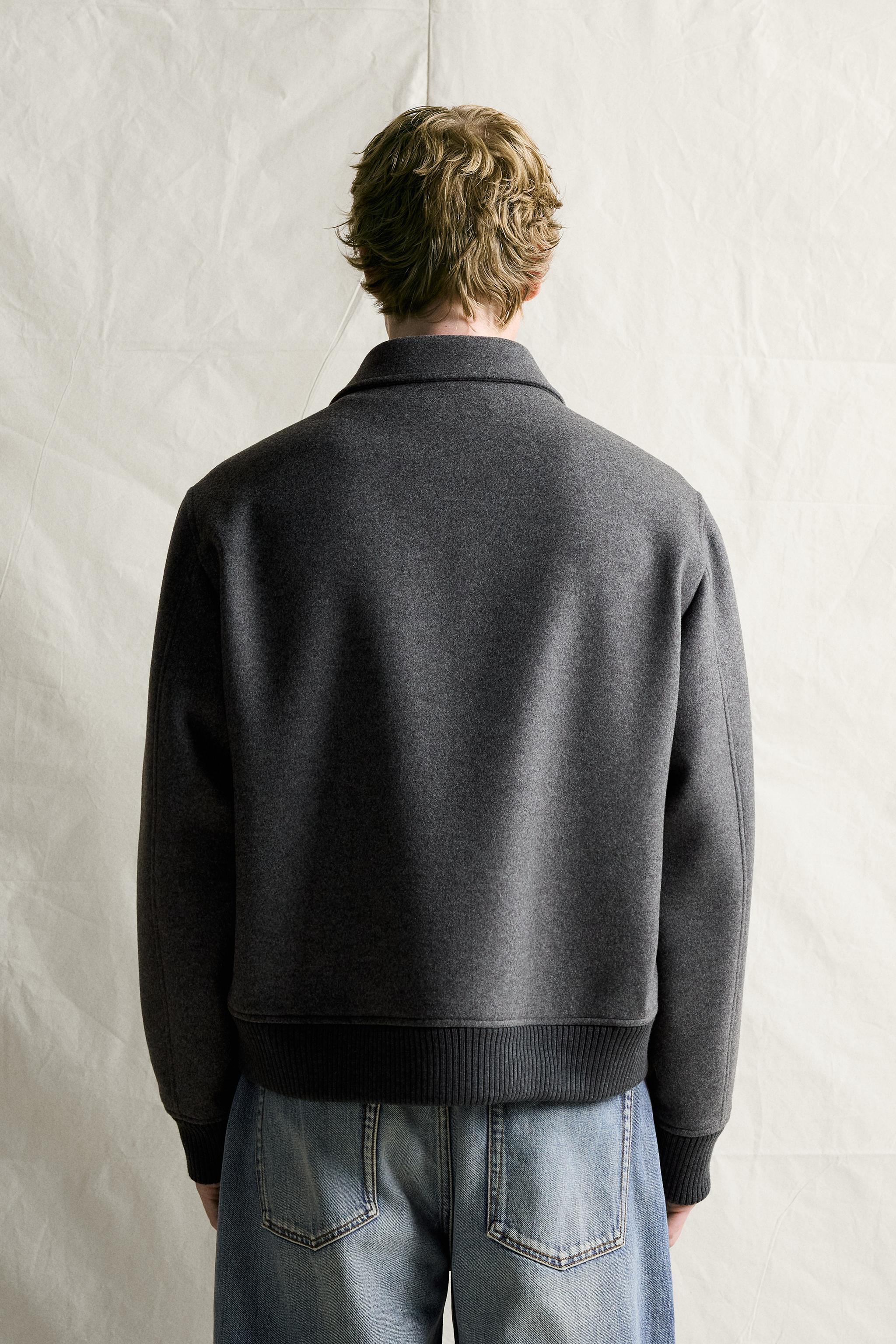 BLOUSON REGULAR FIT EN LAINE