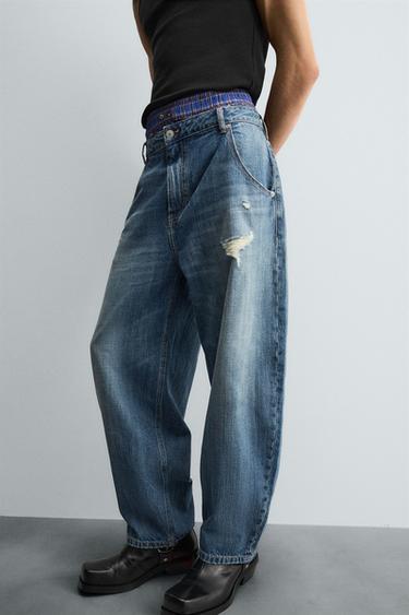 JEANS RELAXED FIT - Azul claro de Zara