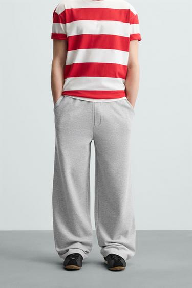 PANTALÓN JOGGER WIDE FIT - Gris vigoré de Zara