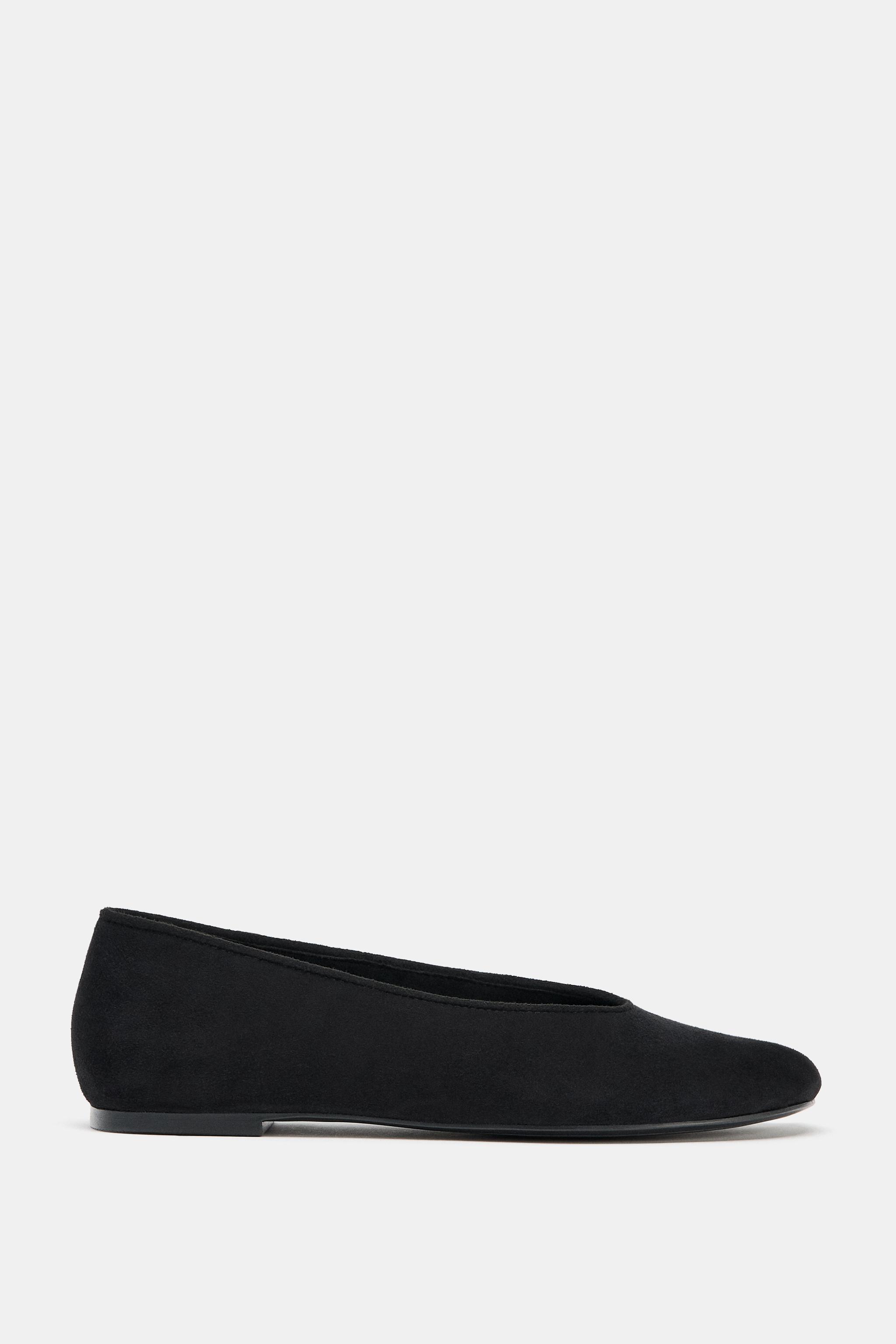 BALLERINES PLATES EN DAIM