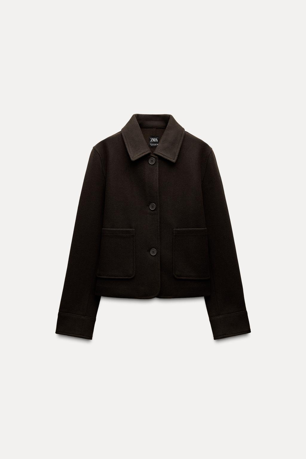 Zara SOFT POCKET JACKET - Brown - Image 6