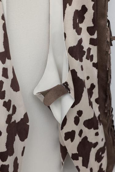DÉGUISEMENT COWBOY À IMPRIMÉ ANIMALIER ET FRANGES - Marron de Zara - Image 4
