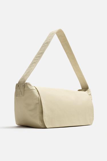 FABRIC SHOULDER BAG - Ecru White by Zara - Image 3